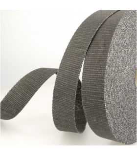 Sangle à sac Paillettes ANTHRACITE et ARGENT