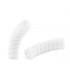 Perles acryliques Tube Torsadée BLANC