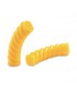Perles acryliques Tube Torsadé JAUNE