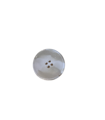 Bouton Plat Écaille 22mm - BLANC