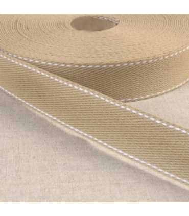 Sangle à sac Point Sellier 30mm TAUPE