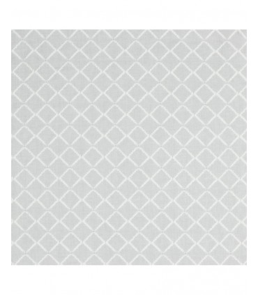 Coton Brodé en losanges - Blanc