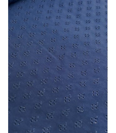 Viscose Brodée - MARINE