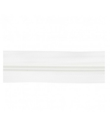 Fermeture glissière à spiralée grosse maille au mètre - BLANC