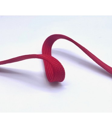 TRESSE Tubulaire Plate 15mm ROUGE