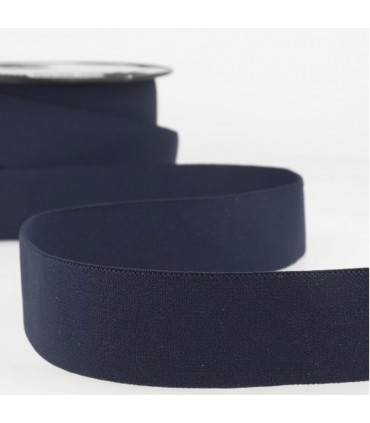 Élastique plat 32mm Marine
