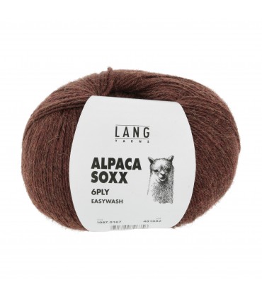 LANG YARNS : ALPAGA SOXX 6 PLY -0167- Chocolat