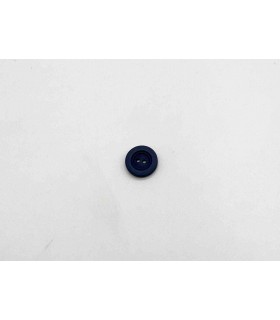 Bouton 2 trous polyester Mat 18 mm Marine