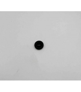 Bouton 2 trous polyester Mat 18 mm Noir
