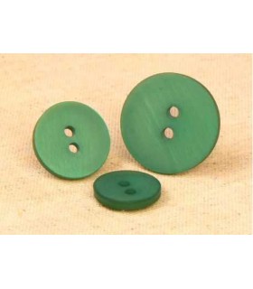 Bouton 2 trous satine - 23mm Vert