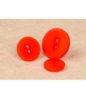 Bouton 2 trous satine - 23mm ROUGE