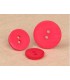 Bouton 2 trous satine  15mm FUCHSIA