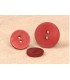 Bouton 2 trous satine  15mm BORDEAUX