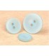 Bouton 2 trous satine  15mm BLEU CLAIR