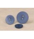 Bouton 2 trous satine  15mm Marine