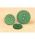Bouton 2 trous satine  15mm Vert