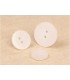 Bouton 2 trous satine  15mm BLANC