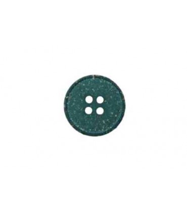 Bouton Chanvre et Polyester 11mm Vert