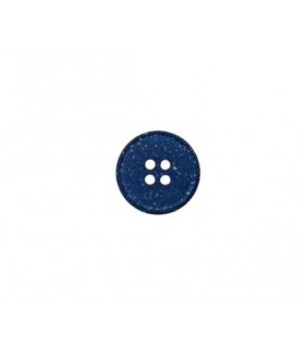 Bouton Chanvre et Polyester 11mm INDIGO