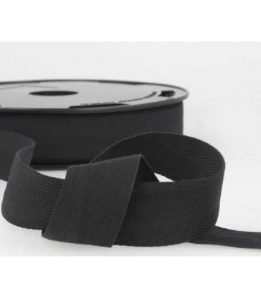 Serge de Coton 20mm Noir