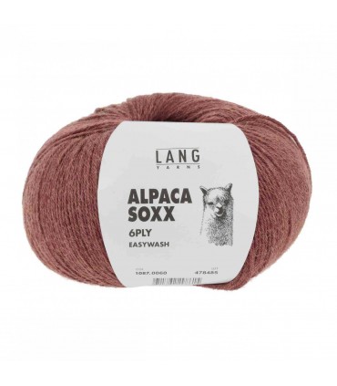 LANG YARNS   ALPAGA SOXX 6 PLY BRIQUE