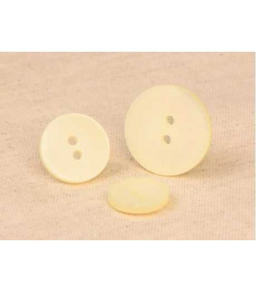 Bouton 2 trous satine -  18mm IVOIR