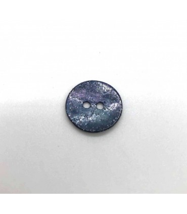 Bouton Nacre Glitter - 18mm GRIS