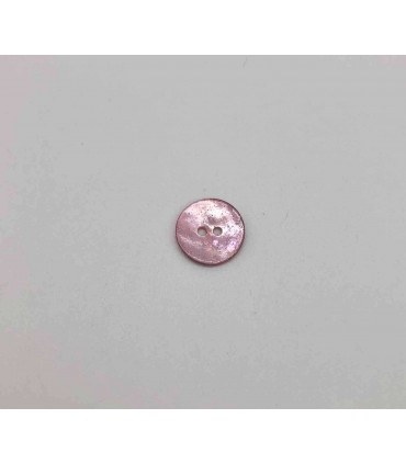 Bouton Nacre Glitter - 18mm Vieux Rose