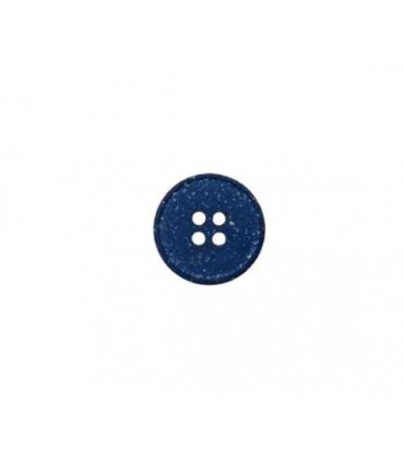 Bouton Chanvre et Polyester 15mm INDIGO