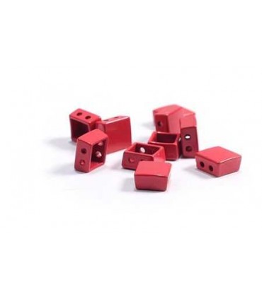 Perle Emaillee Carree ROUGE