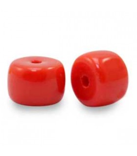 Chapelet   Perles en verre rondelle 8 mm ROUGE VIF