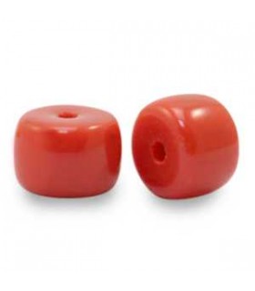 Chapelet   Perles en verre rondelle 8 mm ROUGE