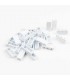 Perle Emaillee Rectangle BLANC