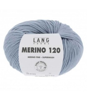LANG YARNS   Merino 120 BLEU CIEL