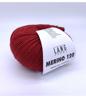 LANG YARNS   Merino 120 ROUGE VIN