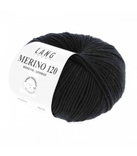 LANG YARNS   Merino 120 Noir