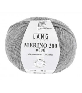 LANG YARNS  MERINO 200 BEBE SOURIS