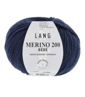 LANG YARNS  MERINO 200 BEBE Marine
