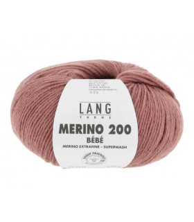LANG YARNS  MERINO 200 BEBE Vieux Rose