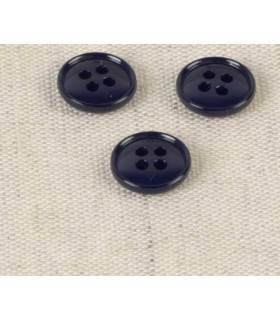 Bouton 4 trous recycle 11mm Marine