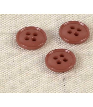 Bouton 4 trous recycle 11mm Rouille