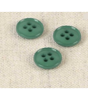 Bouton 4 trous recycle 11mm BLEU CANARIES