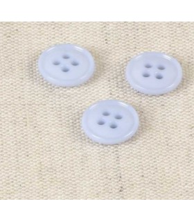 Bouton 4 trous recycle 11mm BLEU LAYETTE