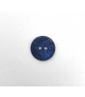 Bouton Nacre Glitter  15mm Marine