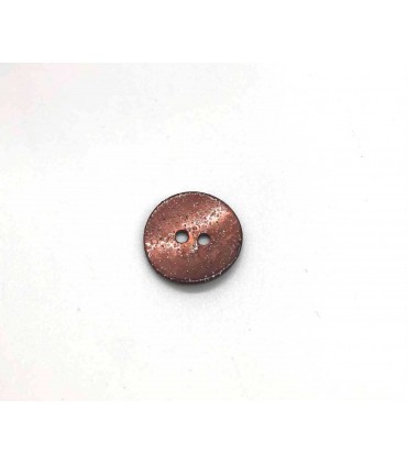 Bouton Nacre Glitter  15mm TERRACOTA