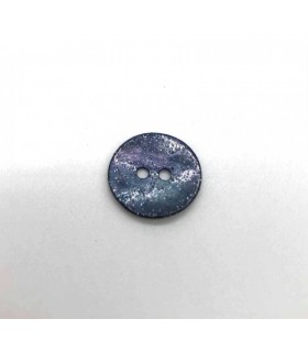 Bouton Nacre Glitter  15mm GRIS