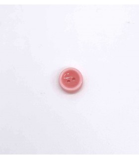 Bouton 2 trous bonbons 15mm Rose