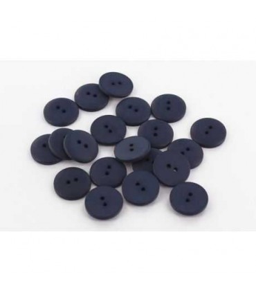 Bouton Couture Polyester Mat 14mm BLEU NUIT