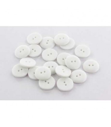 Bouton Couture Polyester Mat 14mm BLANC