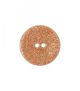 Bouton nacre river shell - 15mm ORANGE